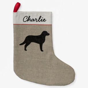 Petite Chaussette De Noël Chien de Chessie de silhouette de Retriever de la