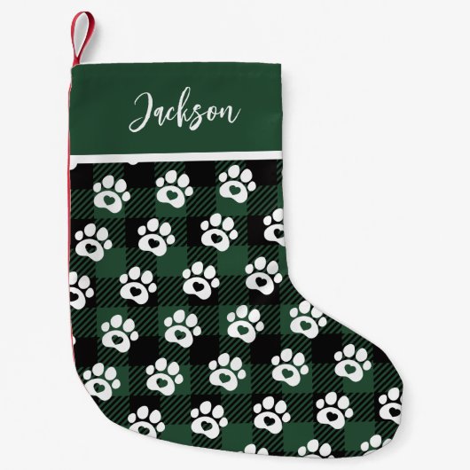Petite Chaussette De Noël Chien de En vichy Noël Stocker (Devant)