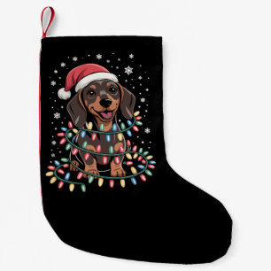 Petite Chaussette De Noël Chien de Noël Dachshund Père Noël Xmas Wiener