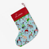 Petite Chaussette De Noël Chien de Noël italien Greyhound (Dos (Accrochage))