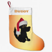 Petite Chaussette De Noël Chien de Noël personnalisé (Devant)