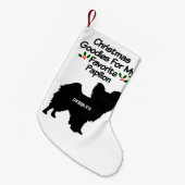 Petite Chaussette De Noël Chien de Papillon préféré de Noël (Devant (Accrochage))