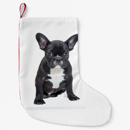 Petite Chaussette De Noël Chien de taureau français mignon (Devant)