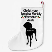 Petite Chaussette De Noël Chien de Vizsla préféré de Noël (Dos)