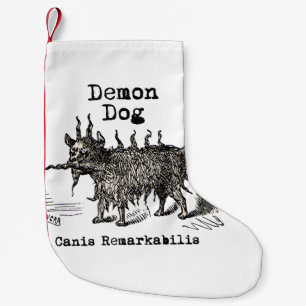 Petite Chaussette De Noël Chien Démon Vintage Drôle Mignon