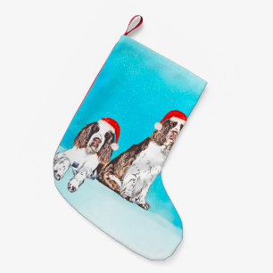Petite Chaussette De Noël Chien d'épagneul de springer anglais dans le