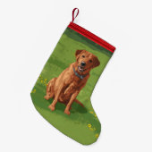 Petite Chaussette De Noël Chien du Labrador jaune rouge renard (Devant (Accrochage))