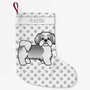 Petite Chaussette De Noël Chien et nom de dessin humoristique Chih Tzu en ar