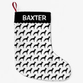 Petite Chaussette De Noël Chien malinois belge Silhouette (Devant)