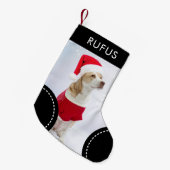 Petite Chaussette De Noël Chien Paw Thème Personnalisé Photo de Noël (Devant (Accrochage))