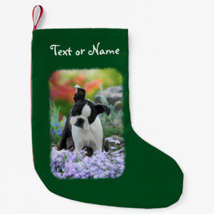 Petite Chaussette De Noël Chien Père Noël personnalisé par chiot mignon de