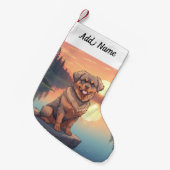 Petite Chaussette De Noël Chien Rottweiler (Devant (Accrochage))