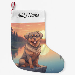 Petite Chaussette De Noël Chien Rottweiler