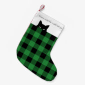 Petite Chaussette De Noël Chien Sournois Vérification Buffalo Carreaux Vert (Devant (Accrochage))