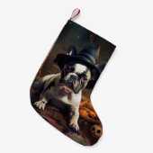 Petite Chaussette De Noël Chien-taureau Citrouille Halloween effrayant (Devant (Accrochage))