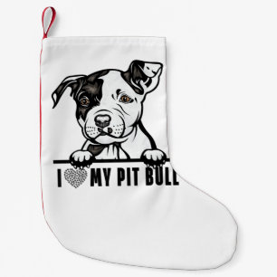 Petite Chaussette De Noël Chiens 365 Pit Bull Dog - I Love My Pet Cute PitBu