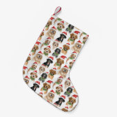 Petite Chaussette De Noël Chiens de Noël (Devant (Accrochage))