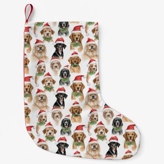 Petite Chaussette De Noël Chiens de Noël (Devant)