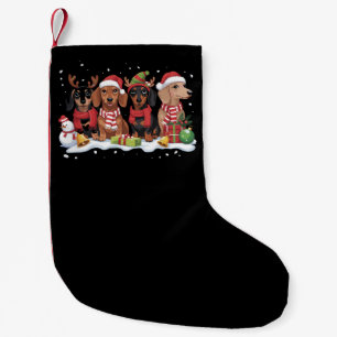 Petite Chaussette De Noël Chiens de Noël Dachshund Amant Mère Chien