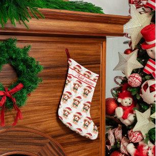 Petite Chaussette De Noël Chiens de race Cavoodle étoiles de Noël