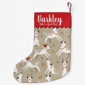 Petite Chaussette De Noël Chiens de rennes père Noël Animaux de compagnie pe (Dos)