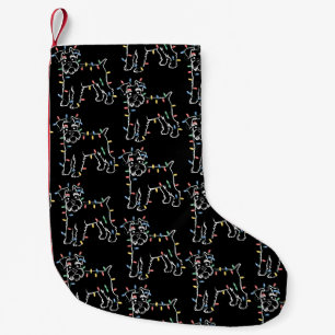 Petite Chaussette De Noël Chiens Schnauzer Arbre Noël Xmas Animal Familier C
