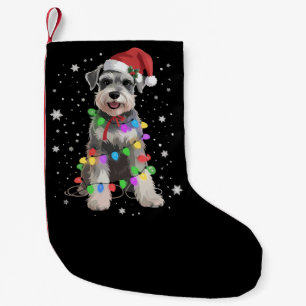 Petite Chaussette De Noël Chiens Schnauzer Arbre Noël Xmas Animal Familier C