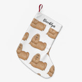 Petite Chaussette De Noël Chih tzu long cheveux dessin de chien (Devant (Accrochage))