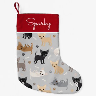Petite Chaussette De Noël Chihuahua Bones and Paws
