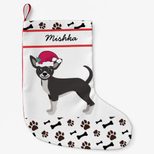 Petite Chaussette De Noël Chihuahua Chien Noël avec un nom de chien personn