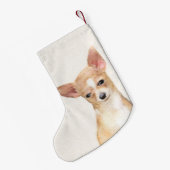 Petite Chaussette De Noël Chihuahua Peinture - Cute Original Chien Art (Dos (Accrochage))