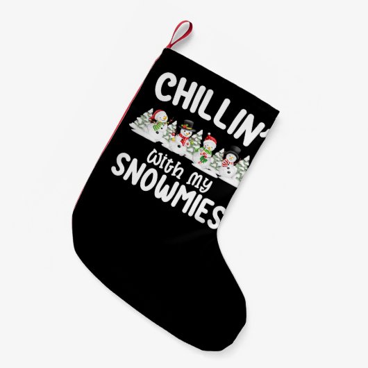 Petite Chaussette De Noël Chillat avec mes neiges Snowman Noël (Devant (Accrochage))