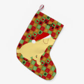 Petite Chaussette De Noël Chiot de Labrador de jaune d'édredon de Noël (Devant (Accrochage))