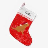 Petite Chaussette De Noël Chiot Red Fox Labrador (Devant (Accrochage))