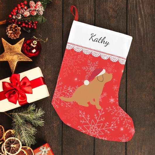 Petite Chaussette De Noël Chiot Red Fox Labrador