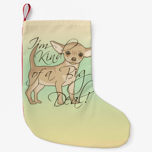 Petite Chaussette De Noël Chiwawa je suis un peu une conception graphique (Devant)