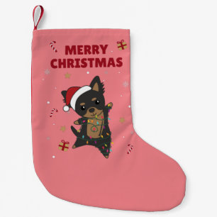 Petite Chaussette De Noël Chiwawa Noël Chien Animaux d'hiver Chiens Petits C