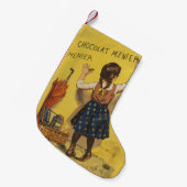 Petite Chaussette De Noël Chocolat Menier Petite fille Mur écriture (Devant (Accrochage))