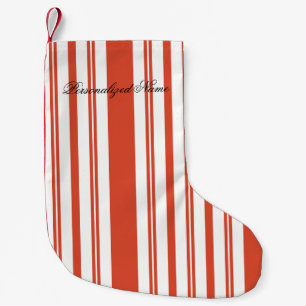 Petite Chaussette De Noël Chœur de canne à sucre-rayure-verticale