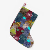 Petite Chaussette De Noël Chouette dans la couronne (Devant (Accrochage))