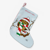 Petite Chaussette De Noël Chouette de Noël (Devant (Accrochage))