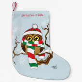 Petite Chaussette De Noël Chouette de Noël (Devant)