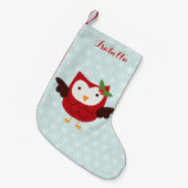 Petite Chaussette De Noël Chouette de Noël personnalisée (Devant (Accrochage))