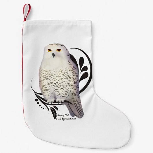 Petite Chaussette De Noël Chouette des neiges (Devant)