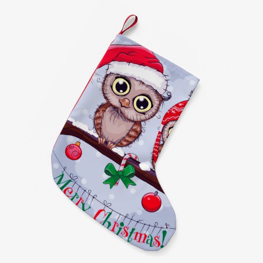 Petite Chaussette De Noël Chouette douce à Noël (Devant (Accrochage))