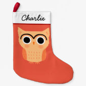 Petite Chaussette De Noël Chouette unibrow | Vacances chouette drôle (Devant)