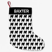 Petite Chaussette De Noël Chow Chow Chien Silhouette (Devant)