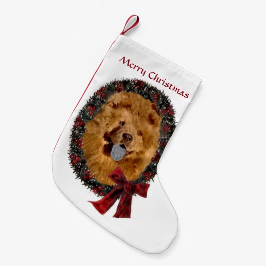 Petite Chaussette De Noël Chow Chow Noël (Devant (Accrochage))