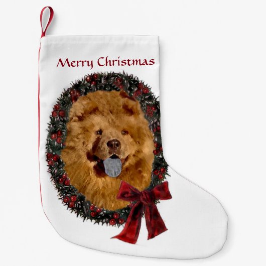 Petite Chaussette De Noël Chow Chow Noël (Devant)
