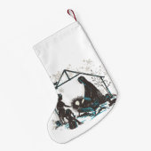 Petite Chaussette De Noël Christian Saint Bébé Jésus Noël Nativité Scène (Dos (Accrochage))